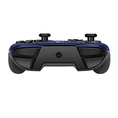 PDP Gaming Faceoff Deluxe+ Wired Switch Pro Controller - Officially Licensed by Nintendo - Customizable gamepad buttons, sticks, triggers, and paddles - Ergonomic Controllers - Blue Camo / Camouflage