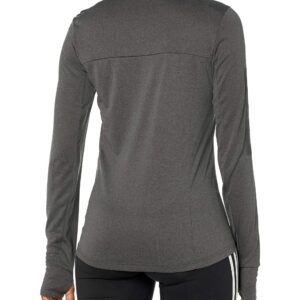 adidas Women's Own The Run Half-Zip Tee, Grey, Large