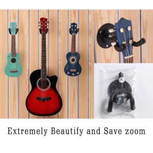 HONESTY Guitar Hanger, 4-Pack,for Wall Hangers, Premium Guitar Hooks Perfectly Displayed in Music Retail Stores/Bedrooms/Bars, Black