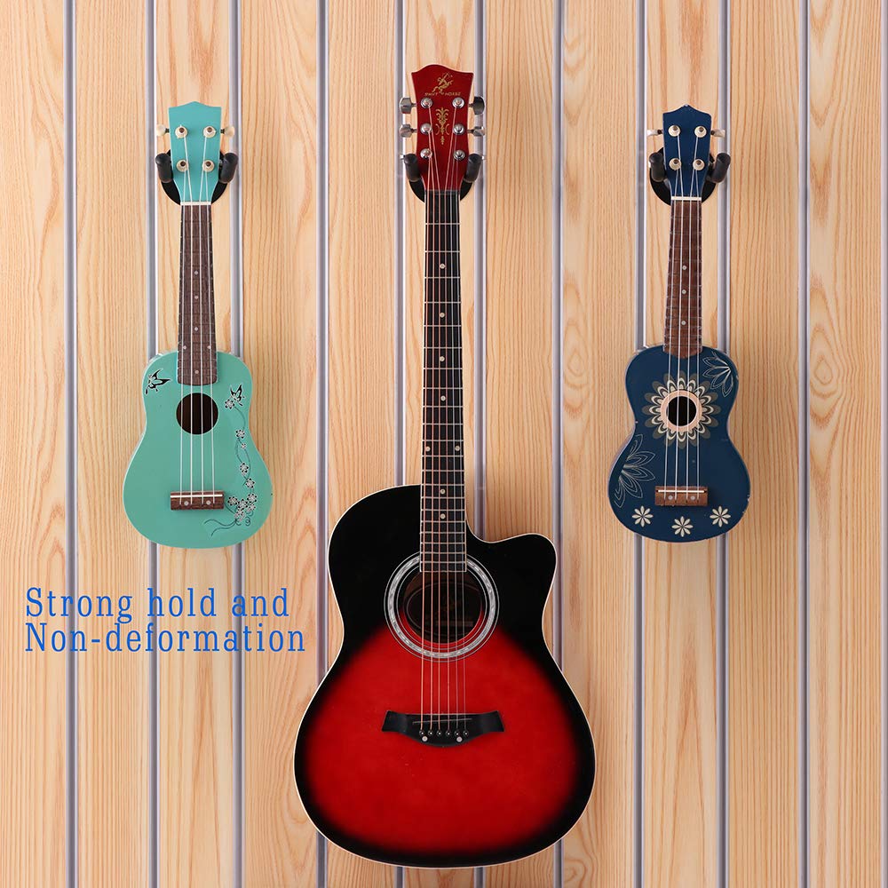 HONESTY Guitar Hanger, 4-Pack,for Wall Hangers, Premium Guitar Hooks Perfectly Displayed in Music Retail Stores/Bedrooms/Bars, Black