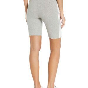 adidas Women's Must Haves 3-Stripes Cotton Short Tights Medium Gray Heather/White X-Small