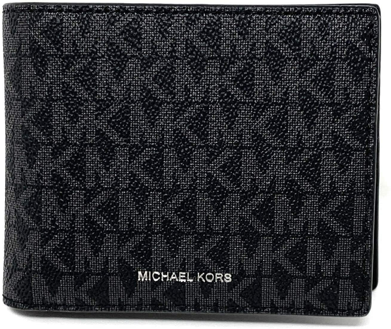 Michael Kors Men's Cooper Billfold with Passcase Wallet (Black)