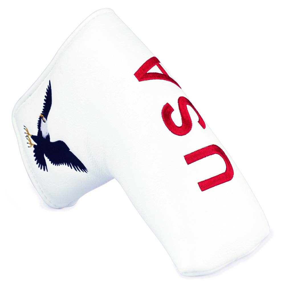 Myartte Eagle Golf Head Cover Mallet Putter Cover Magnetic Closure Fit All Heel Shafted Putter