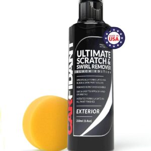 Carfidant Black Car Scratch Remover - Ultimate and Swirl for Dark Paints- Solvent & Paint Restorer Repair Scratches, Water Spots! Polish Buffer Kit