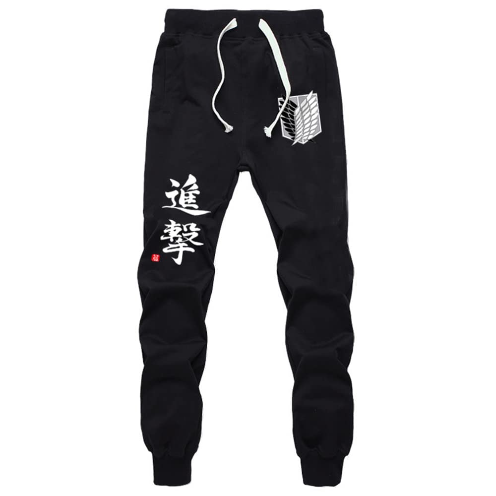 Men’s 3D Anime Sweatpants Sport Jogging Pants Casual Trousers (1, Large)