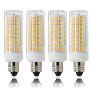 E11 LED Bulb Dimmable, 75W Halogen Bulb Replacement, LED E11 Mini Candelabra Base, Replaces T3/T4 JD E11, 360 Degree Beam Angle, AC110V-130V, for Indoor Decorative Lighting (Warm White 4-Pack)