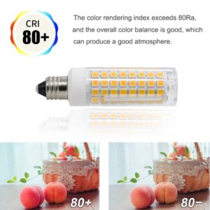 E11 LED Bulb Dimmable, 75W Halogen Bulb Replacement, LED E11 Mini Candelabra Base, Replaces T3/T4 JD E11, 360 Degree Beam Angle, AC110V-130V, for Indoor Decorative Lighting (Warm White 4-Pack)