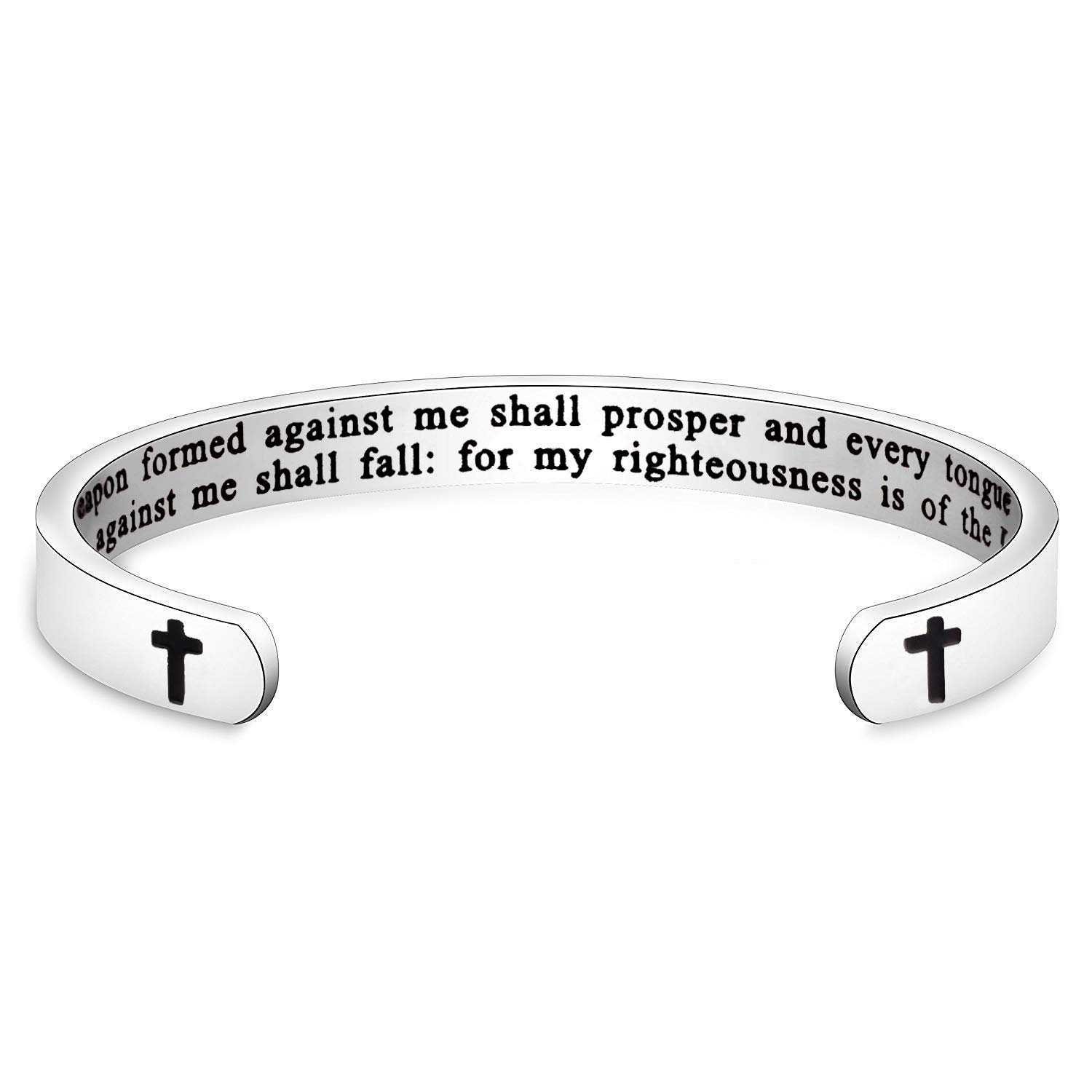 Gzrlyf Isaiah 54:17 Bracelet No Weapon Formed Against Me Shall Prosper Bracelet Religious Gifts (Cuff Bracelet)