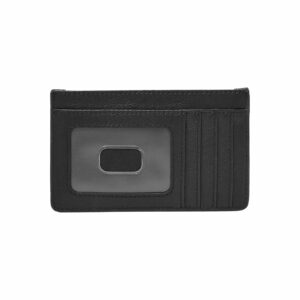 Fossil Logan Leather Zip Card Case Wallet, Black