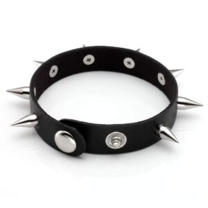 Eigso Punk Leather Spikes Cuff Bracelets for Men Women Unisex Retro Vintage Biker Rock Wristbands for Man Woman