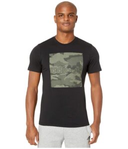 adidas men's camo box t-shirt black/legacy green medium