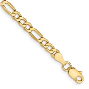 IceCarats 14K Yellow Gold 3.5mm Figaro Link Anklet Chain Bracelet 9 inch