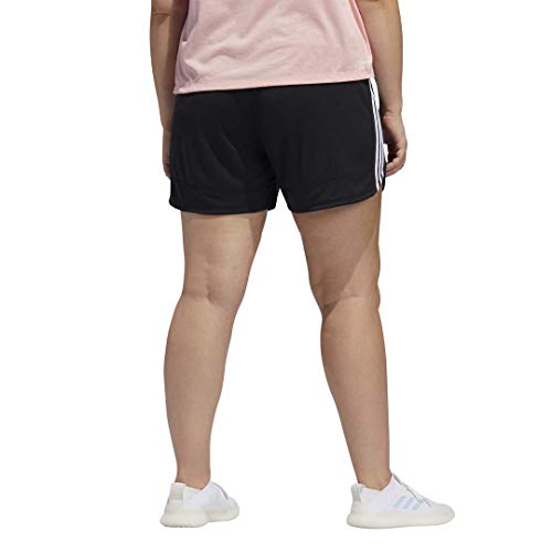 adidas Women's 3-Stripes Knit Short Black/White 2X