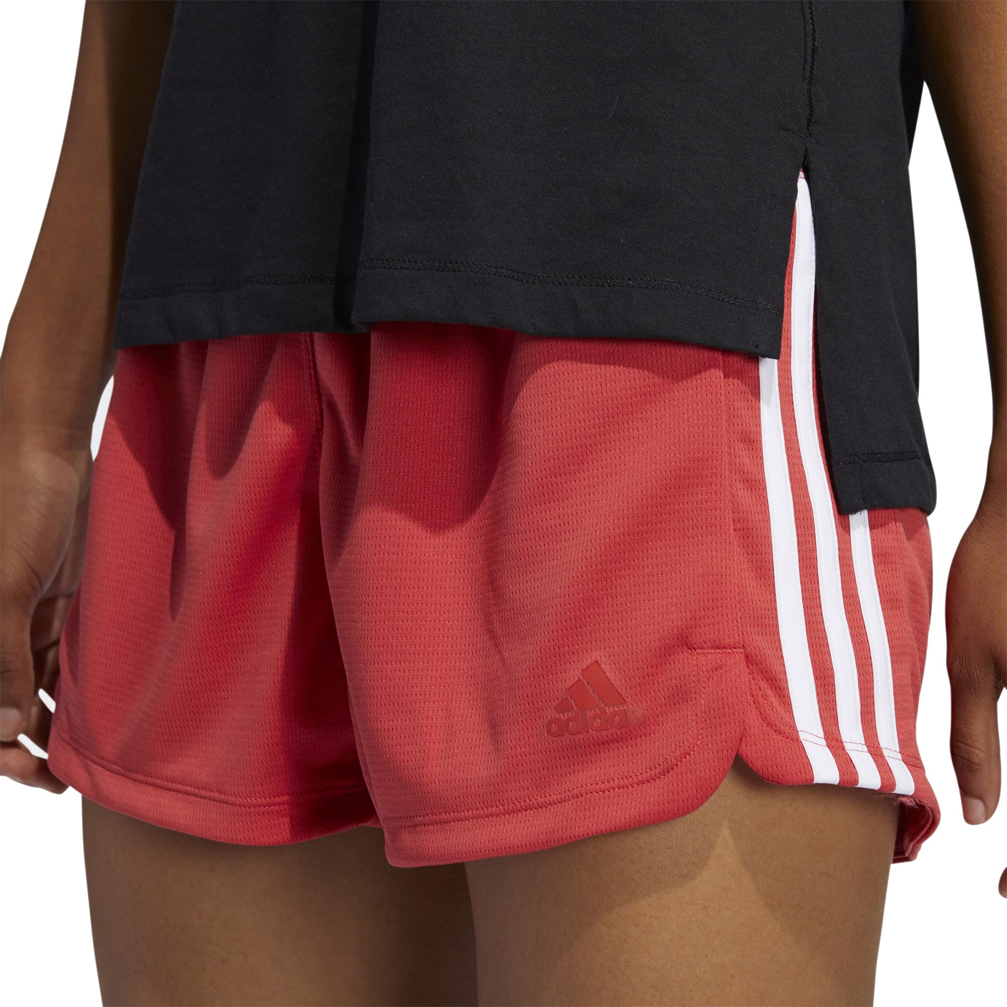 adidas Women's 3-Stripes Knit Short Black/White 2X