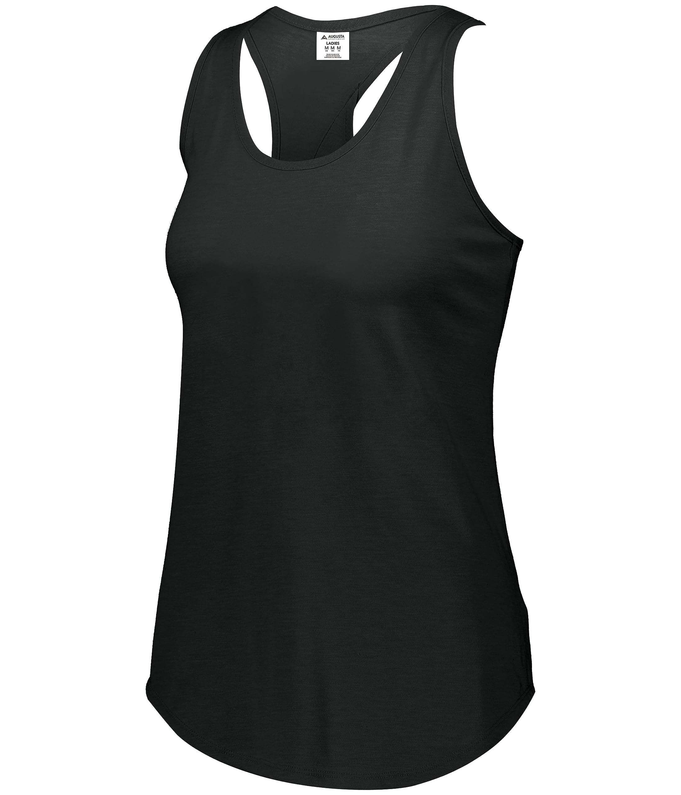 Augusta Sportswear Womens Lux Tri-blend Tank, Black Heather, 2XL