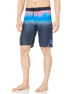 adidas men's fading tech board short legend ink 36"