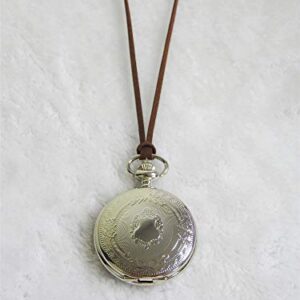 SEWOR Vintage Elegant Carving Pocket Watch Mechanical Hand Wind (Silver)