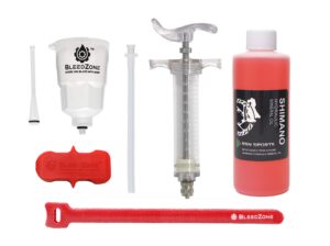 rsn sports bleed kit for shimano mtb brakes with pro syringe and mineral oil