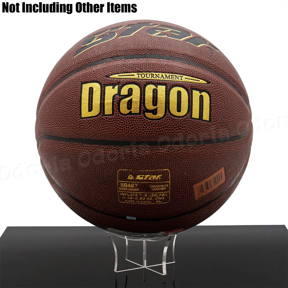 Odoria 3pcs Transparent Stand Holder for Football Basketball Volleyball Ball Pedestal