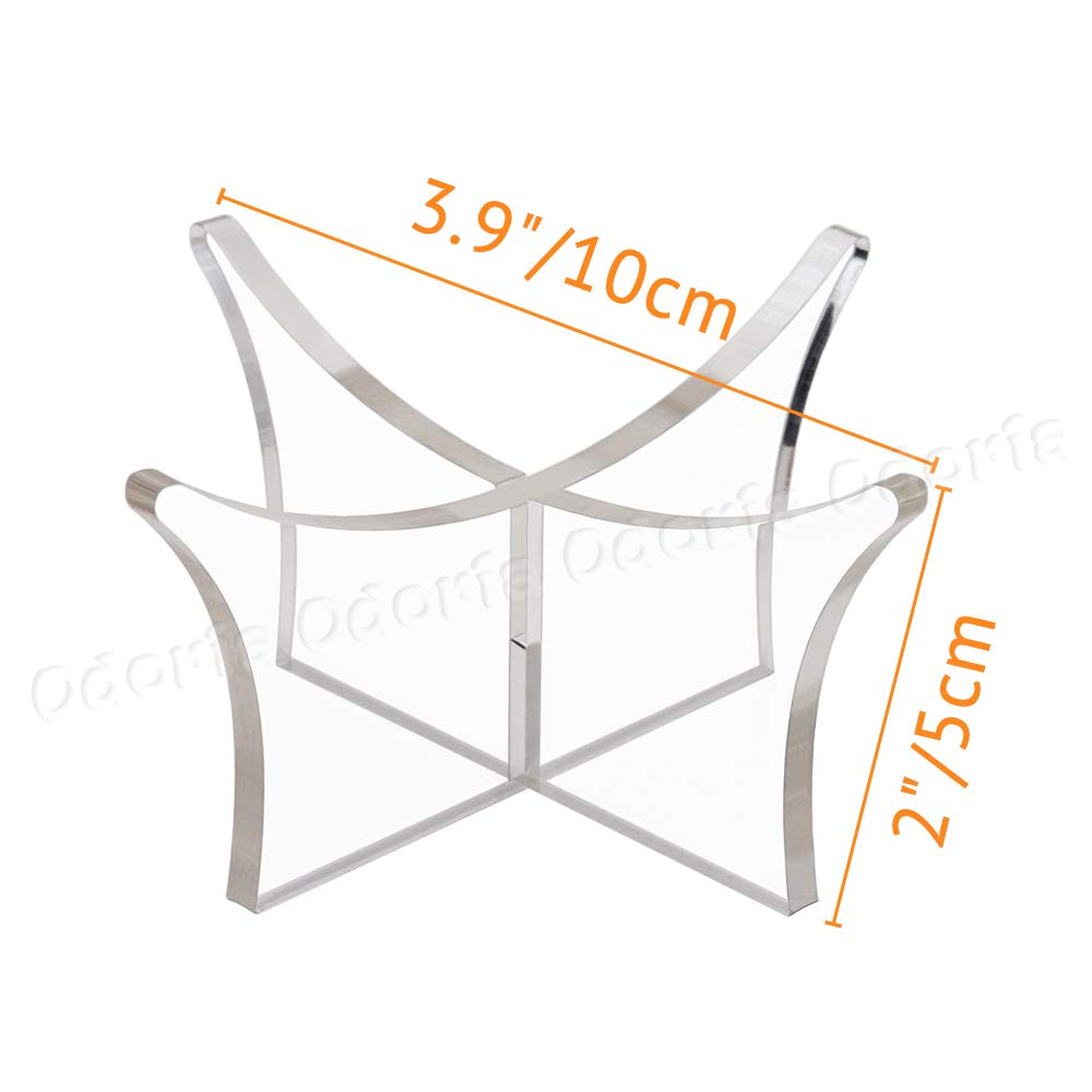 Odoria 3pcs Transparent Stand Holder for Football Basketball Volleyball Ball Pedestal