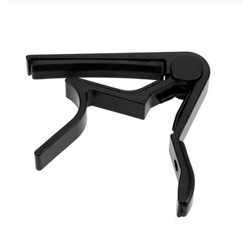 Guitar Capo,Acoustic Guitar, Electric Guitar Capo- Banjo and,for Acoustic,Ukulele, Mandolin, Bass, Picks Black Single Handed Capo