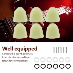 Tuning Peg Button, RiToEasysports 6 PCS/Set Tuning Pegs Machine Heads Acrylic Buttons for Acoustic Electric Guitar(Green)