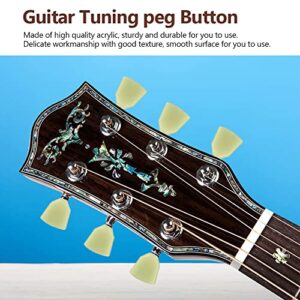 Tuning Peg Button, RiToEasysports 6 PCS/Set Tuning Pegs Machine Heads Acrylic Buttons for Acoustic Electric Guitar(Green)