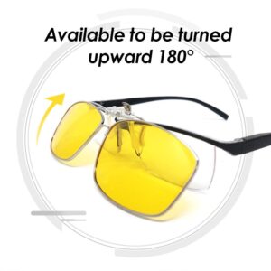 TERAISE Clip On Night Driving Glasses/men’s Clip on Sunglasses With Flip Up Function Suitable Driving Outdoor Sports