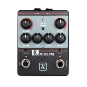 keeley ddr drive delay and reverb pedal, black (kddr)