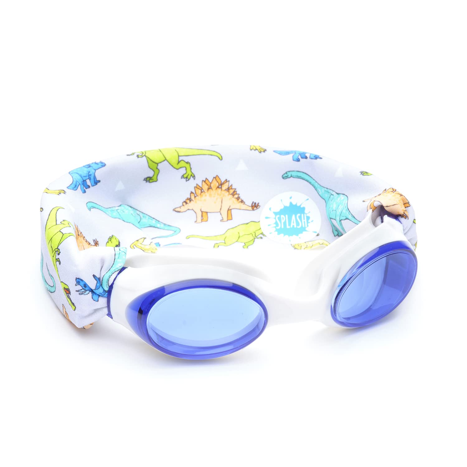 Splash Place SWIM GOGGLES with Fabric Strap - DINO | Fun, Fashionable, Comfortable - Adult & Kids Swim Goggles