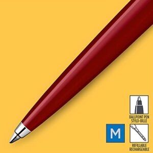 Parker Jotter Originals Ballpoint Pen, Classic Red Finish, Medium Point, Blue Ink, 1 Count