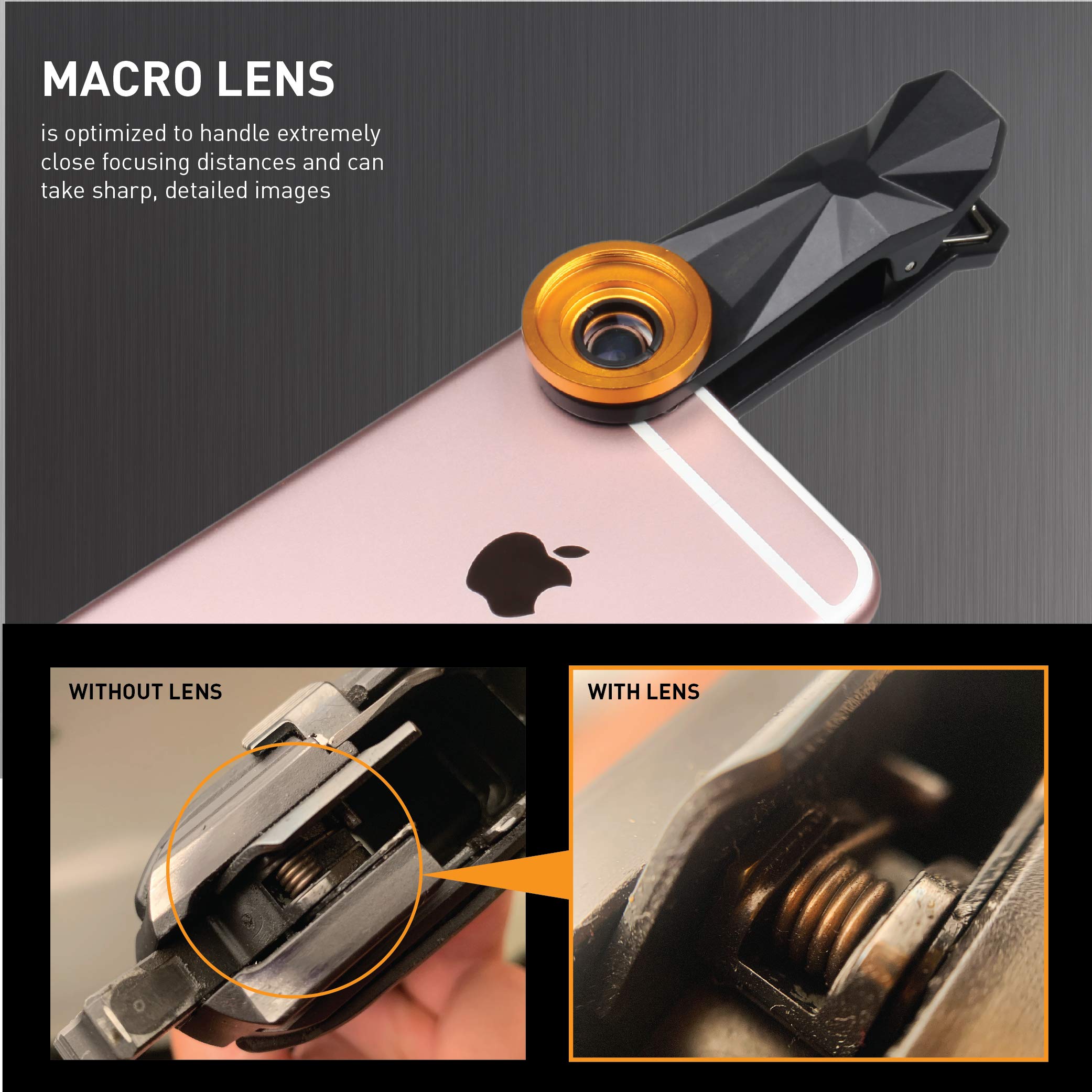 Stinger Clip-On Bore Light Illuminator & Macro Lens: Gun Barrel Light Enhancer by Smartphone Flashlight for Gun Cleaning, Gun Bore Inspection