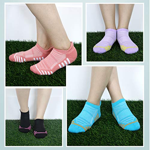 FUNDENCY 6 Pack Women Ankle Athletic Socks Low Cut Breathable Running Tab Socks with Cushion Sole