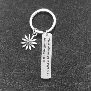 De&ai Coworker Retirement Keychain, Stainless Steel Keychain Gift for Colleague Leaving or Retiring, Unisex Keychain - Timeless Impression