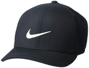 nike unisex nike aerobill classic99 performance hat, black/anthracite/white, medium/large