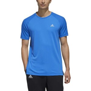 adidas men's heat.rdy colorblock tee glory blue xx-large