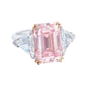 clearance fxbar pink gemstone jewelry for women romantic cubic zirconia bridal engagement wedding ring gift (pink,7)