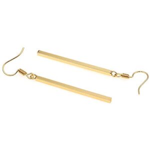 Suyi Minimalist Dainty Bar Stud Earrings Long Drop Dangle Earrings for Women BGold