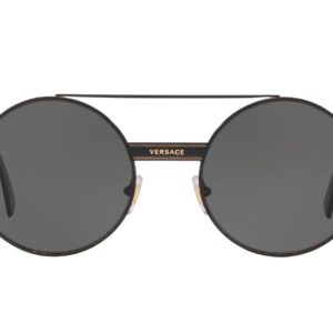 Versace Woman Sunglasses Black Frame, Dark Grey Lenses, 52MM