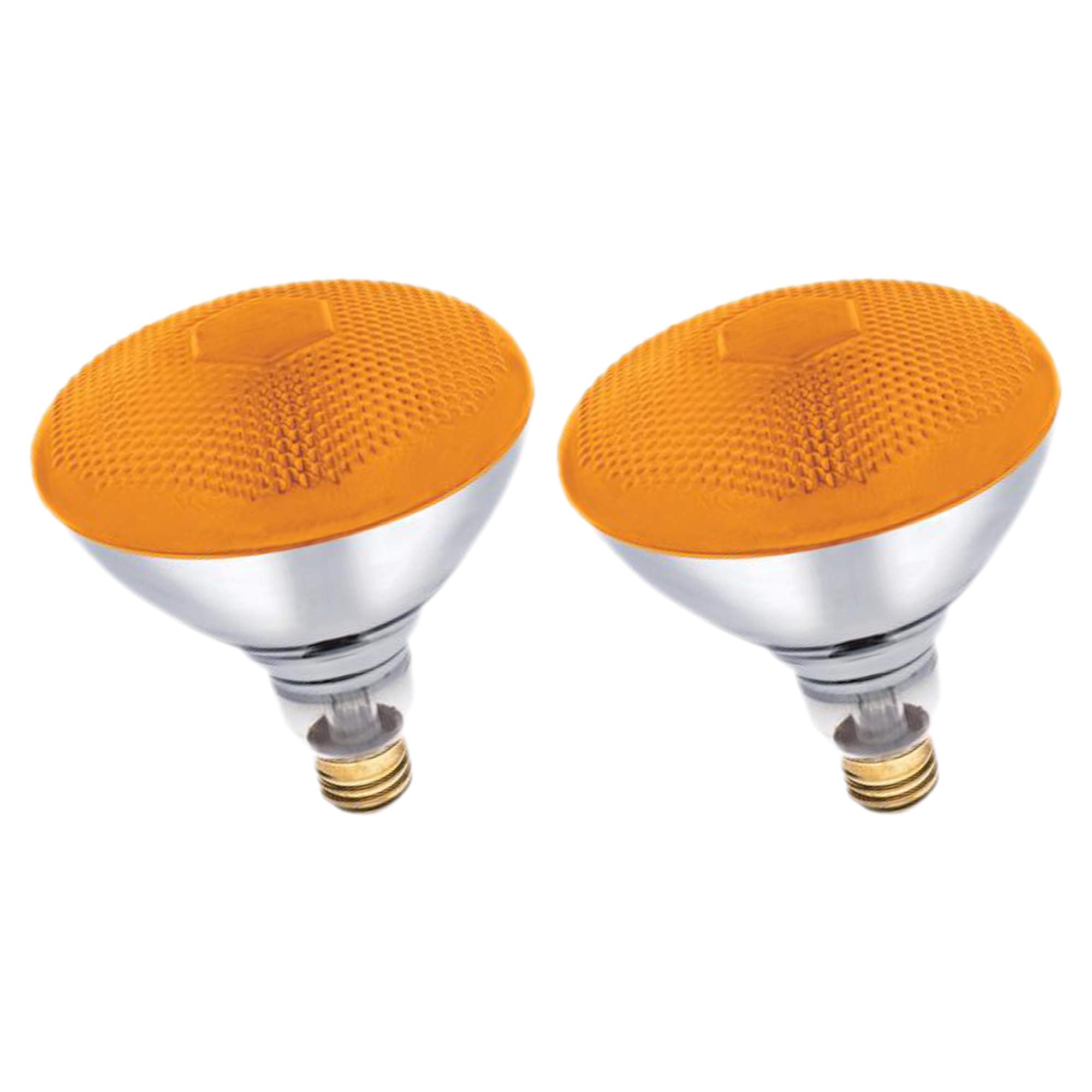 Dysmio Lighting 100 Watt 120 Volt Flood BR38 E26 Incandescent Light Bulb Amber 2 Pack