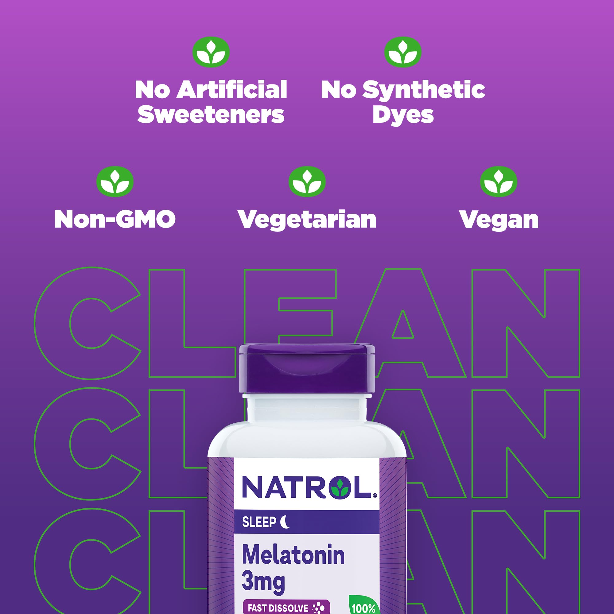 Natrol Melatonin 3mg, Strawberry-Flavored Dietary Supplement for Restful Sleep, 200 Fast-Dissolve Tablets, 200 Day Supply