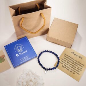 OFGOT7 40th Birthday Gifts for Women Turning 40 – Bead Bracelet with Message Card & Gift Box - Fortieth