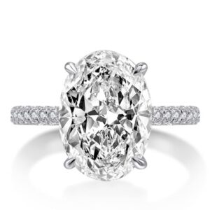 Duan Classic Promise Ring 925 Sterling Silver Oval Cut 3ct AAAAA Zircon Cubic Zirconia Promise Engagement Wedding Band Rings Size 6-10 (US Code 7)