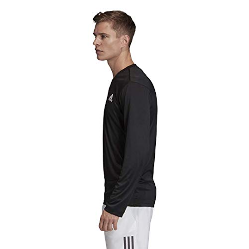 adidas Uv Protect Ls, Black/White/White, Small