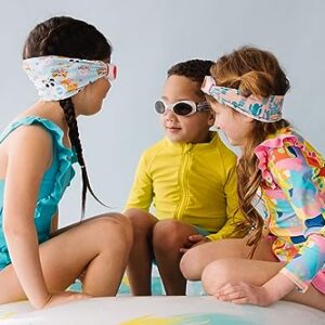 Splash Place SWIM GOGGLES with Fabric Strap - RAINBOW UNICORN | Fun, Fashionable, Comfortable - Adult & Kids Swim Goggles