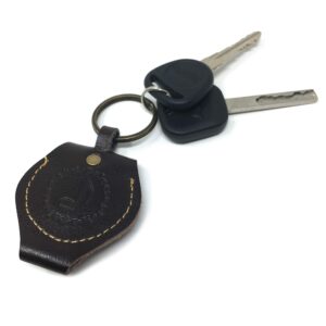 Pick-A-Palooza DIY Guitar Pick Punch Leather Key Chain Pick Holder - Brown