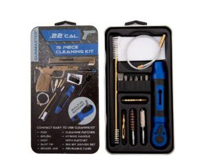 gunmaster slim line .22cal pistol cleaning kit (15pc)