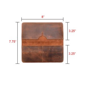 Hide & Drink, Cell Phone Wallet Handmade from Full Grain Leather - Bourbon Brown