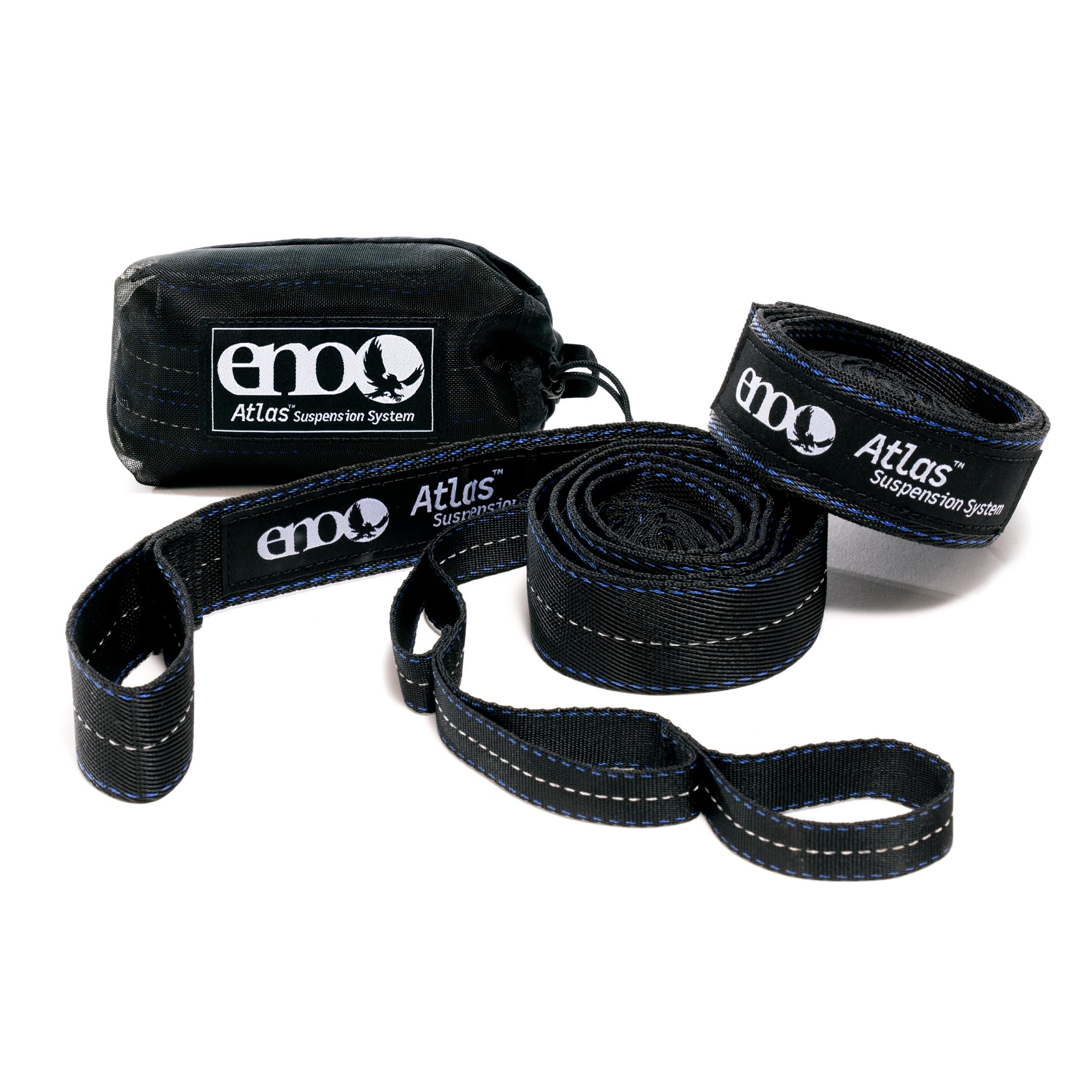 ENO Atlas Suspension System - Tree Strap for Hammock - Accessories for Camping, Hiking, and Backpacking - Black/Royal