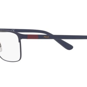 Polo Ralph Lauren Men's PH1190 Rectangular Prescription Eyewear Frames, Matte Navy Blue/Demo Lens, 56 mm